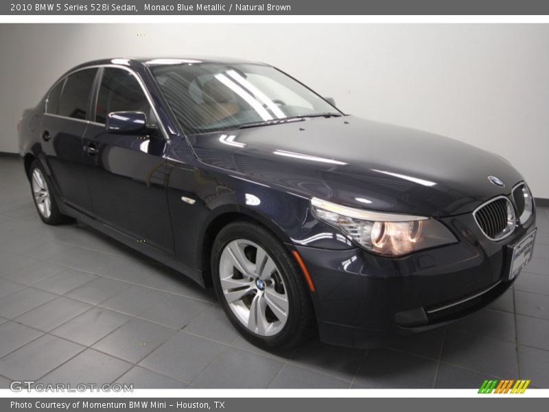 Monaco Blue Metallic / Natural Brown 2010 BMW 5 Series 528i Sedan