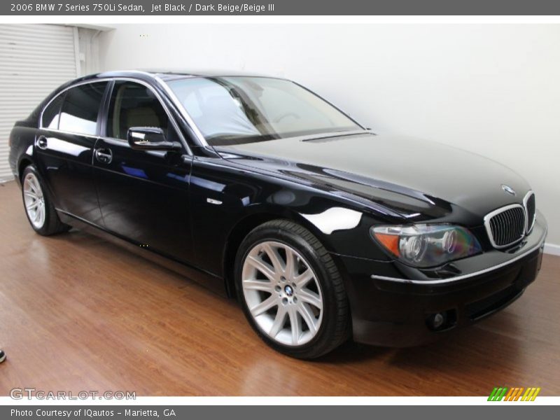 Jet Black / Dark Beige/Beige III 2006 BMW 7 Series 750Li Sedan