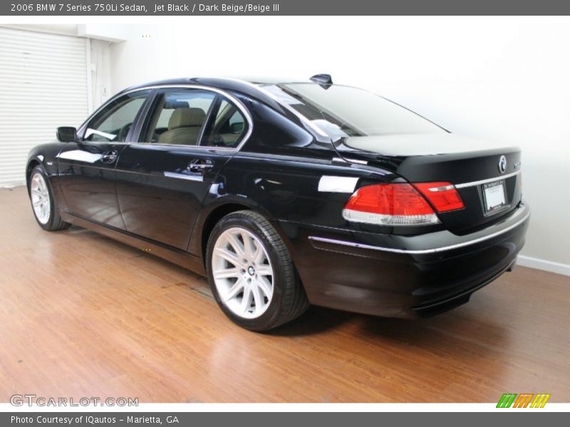 Jet Black / Dark Beige/Beige III 2006 BMW 7 Series 750Li Sedan