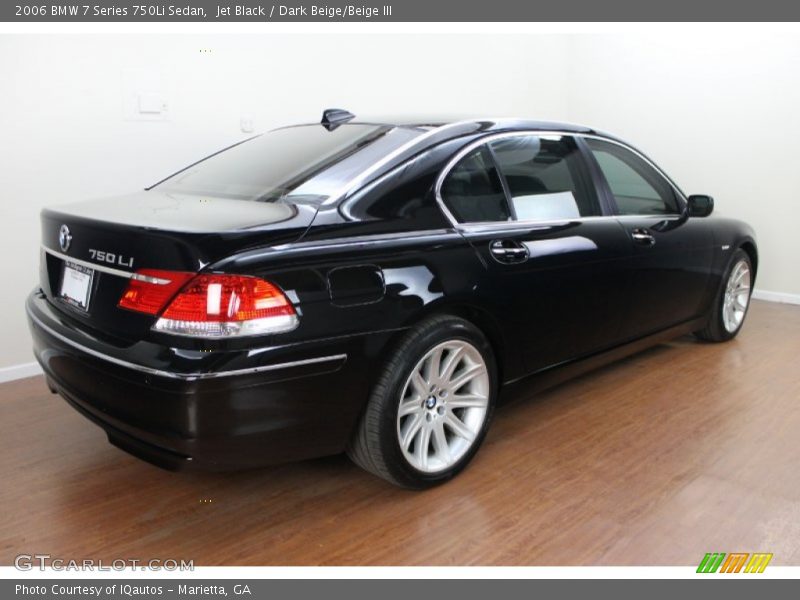 Jet Black / Dark Beige/Beige III 2006 BMW 7 Series 750Li Sedan