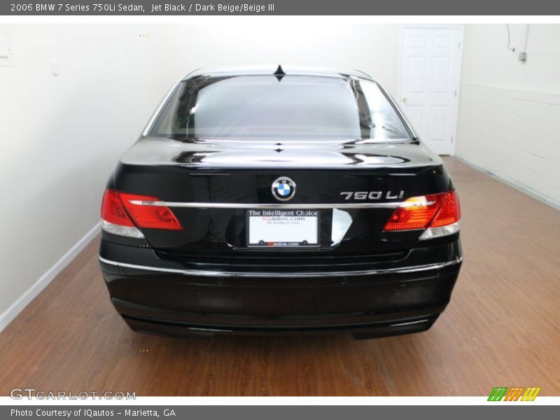 Jet Black / Dark Beige/Beige III 2006 BMW 7 Series 750Li Sedan
