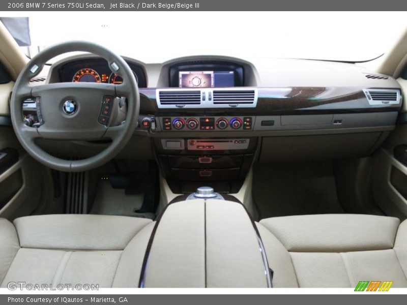 Jet Black / Dark Beige/Beige III 2006 BMW 7 Series 750Li Sedan