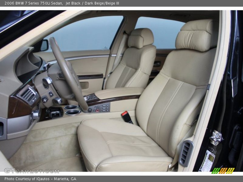 Jet Black / Dark Beige/Beige III 2006 BMW 7 Series 750Li Sedan