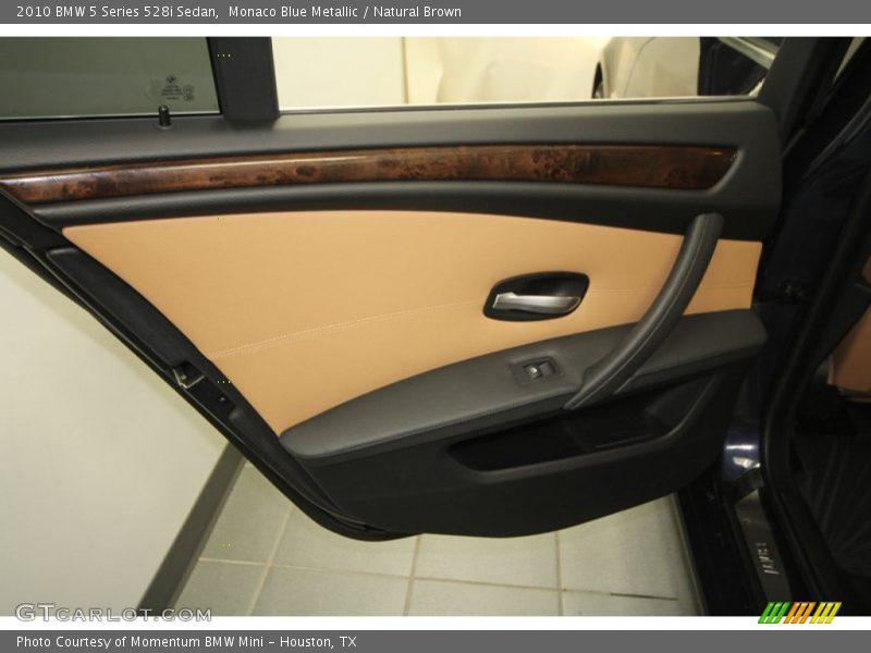 Monaco Blue Metallic / Natural Brown 2010 BMW 5 Series 528i Sedan