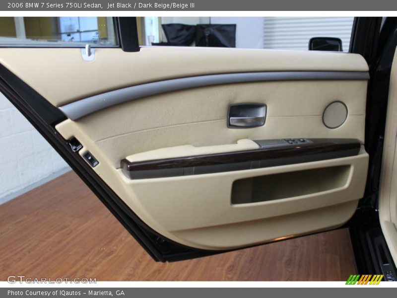 Jet Black / Dark Beige/Beige III 2006 BMW 7 Series 750Li Sedan