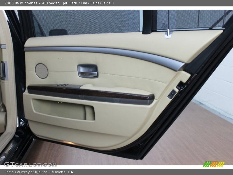 Jet Black / Dark Beige/Beige III 2006 BMW 7 Series 750Li Sedan