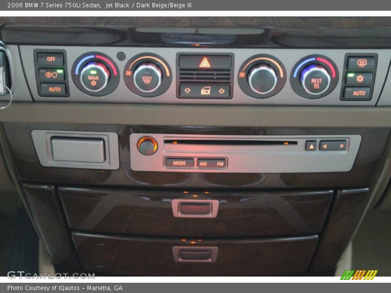 Jet Black / Dark Beige/Beige III 2006 BMW 7 Series 750Li Sedan