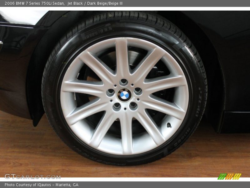 Jet Black / Dark Beige/Beige III 2006 BMW 7 Series 750Li Sedan