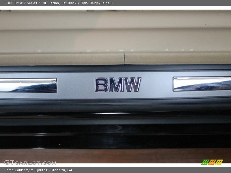 Jet Black / Dark Beige/Beige III 2006 BMW 7 Series 750Li Sedan