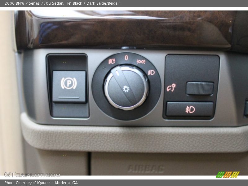 Jet Black / Dark Beige/Beige III 2006 BMW 7 Series 750Li Sedan