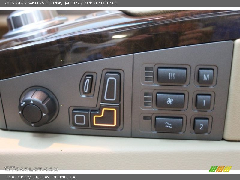 Jet Black / Dark Beige/Beige III 2006 BMW 7 Series 750Li Sedan