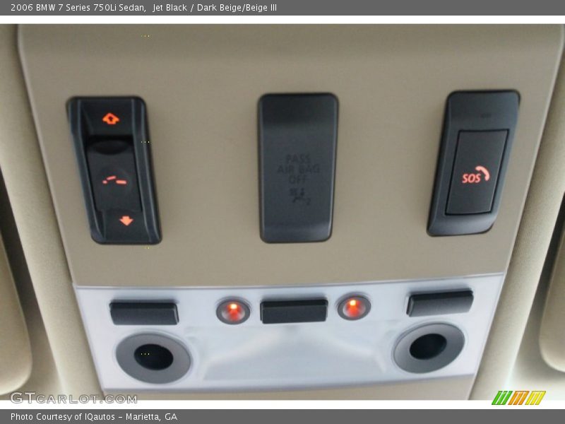 Jet Black / Dark Beige/Beige III 2006 BMW 7 Series 750Li Sedan