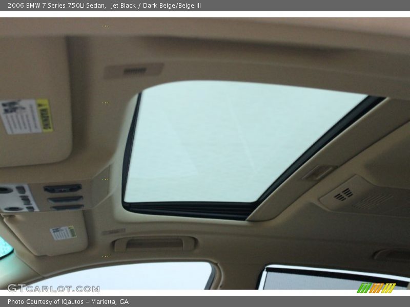 Jet Black / Dark Beige/Beige III 2006 BMW 7 Series 750Li Sedan