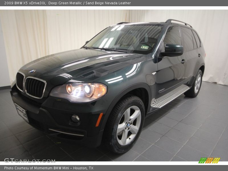 Deep Green Metallic / Sand Beige Nevada Leather 2009 BMW X5 xDrive30i
