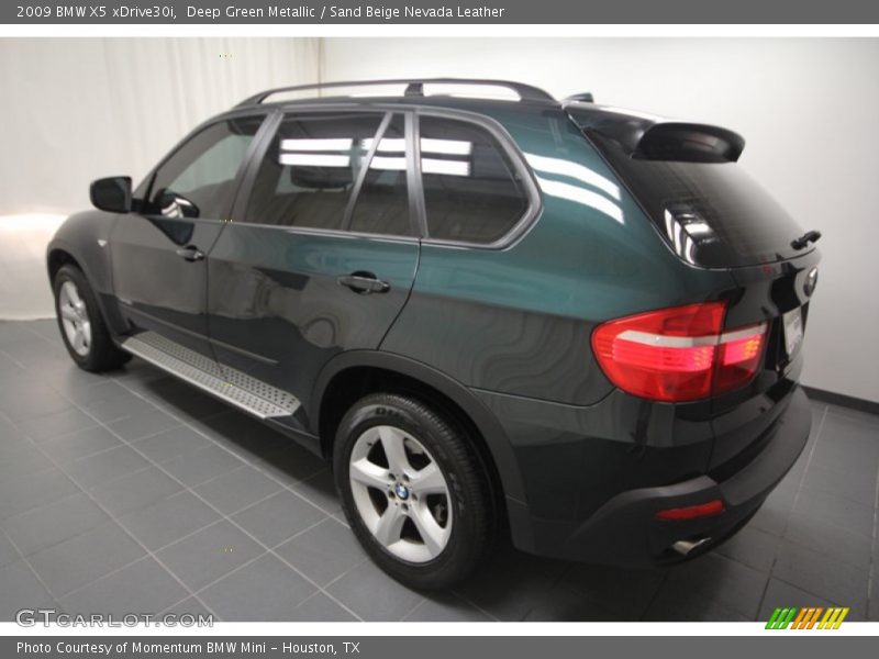 Deep Green Metallic / Sand Beige Nevada Leather 2009 BMW X5 xDrive30i