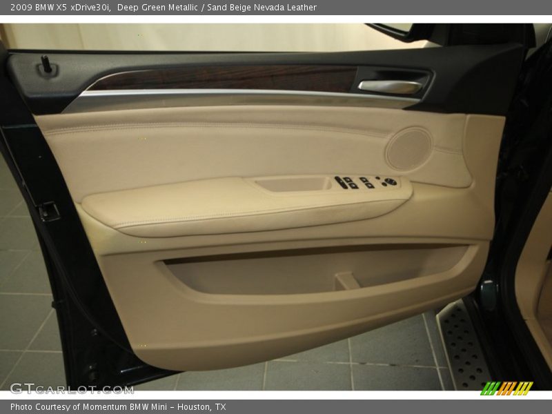 Deep Green Metallic / Sand Beige Nevada Leather 2009 BMW X5 xDrive30i