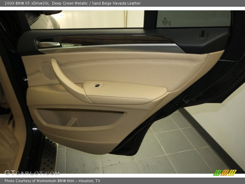 Deep Green Metallic / Sand Beige Nevada Leather 2009 BMW X5 xDrive30i