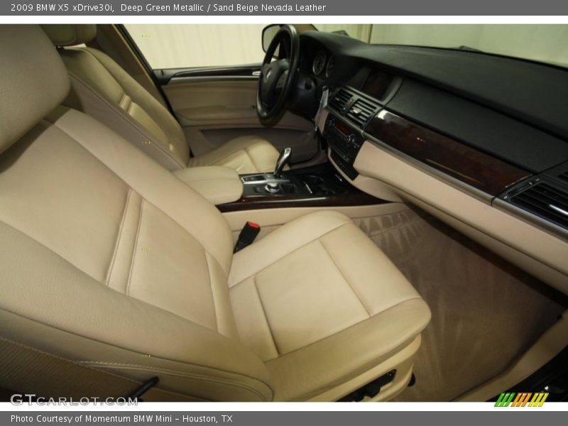 Deep Green Metallic / Sand Beige Nevada Leather 2009 BMW X5 xDrive30i