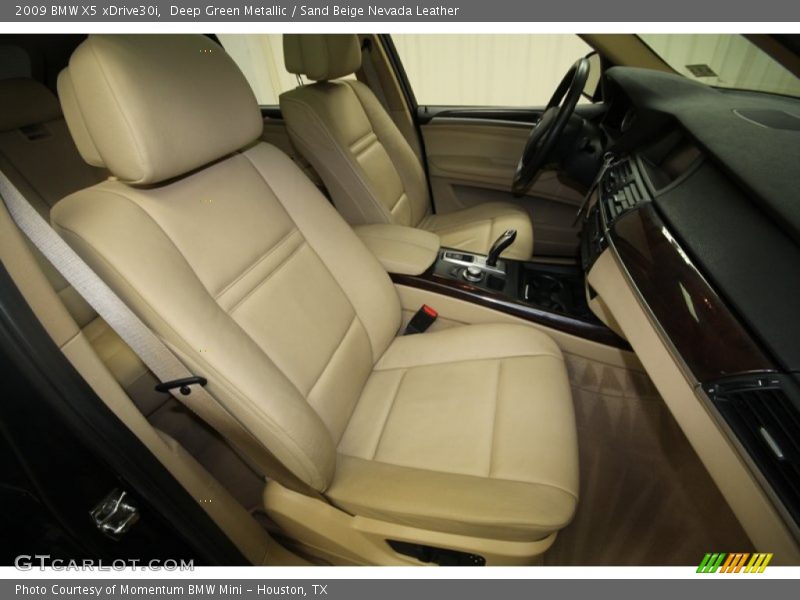 Deep Green Metallic / Sand Beige Nevada Leather 2009 BMW X5 xDrive30i