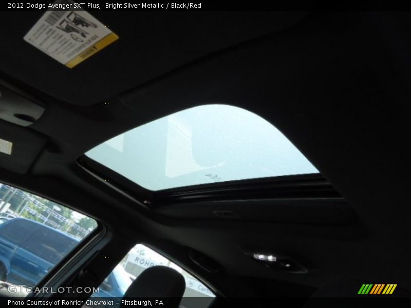 Bright Silver Metallic / Black/Red 2012 Dodge Avenger SXT Plus