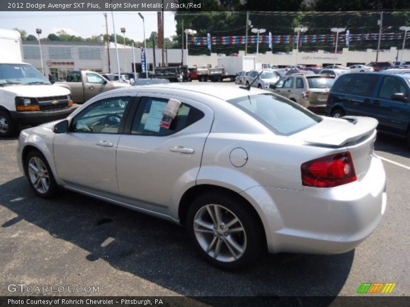 Bright Silver Metallic / Black/Red 2012 Dodge Avenger SXT Plus