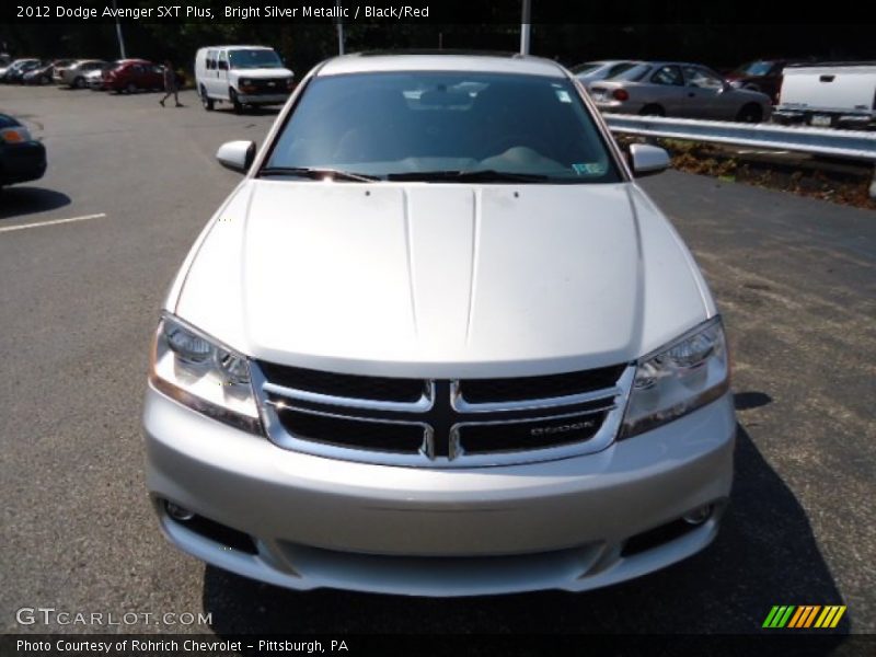 Bright Silver Metallic / Black/Red 2012 Dodge Avenger SXT Plus