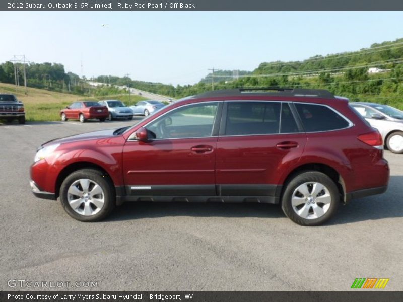 Ruby Red Pearl / Off Black 2012 Subaru Outback 3.6R Limited