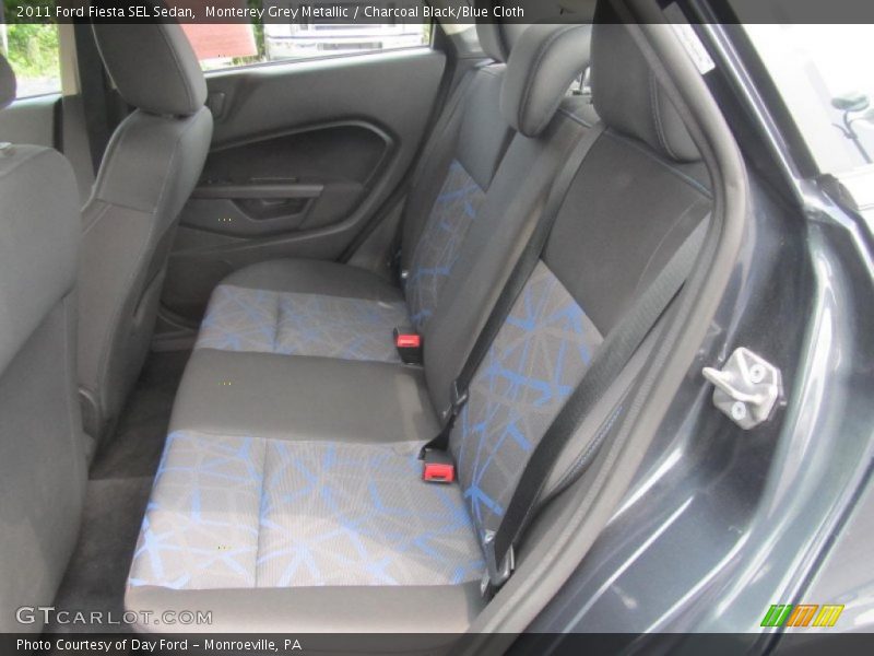 Monterey Grey Metallic / Charcoal Black/Blue Cloth 2011 Ford Fiesta SEL Sedan