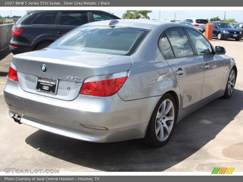 Silver Grey Metallic / Black 2007 BMW 5 Series 550i Sedan