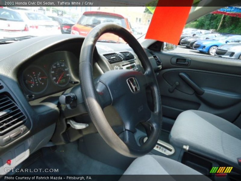 Taffeta White / Gray 2001 Honda Civic DX Sedan