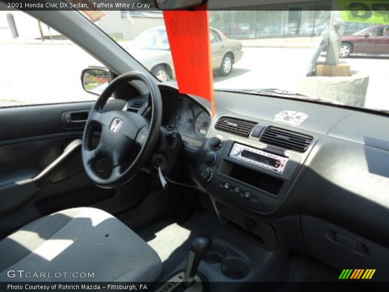 Taffeta White / Gray 2001 Honda Civic DX Sedan