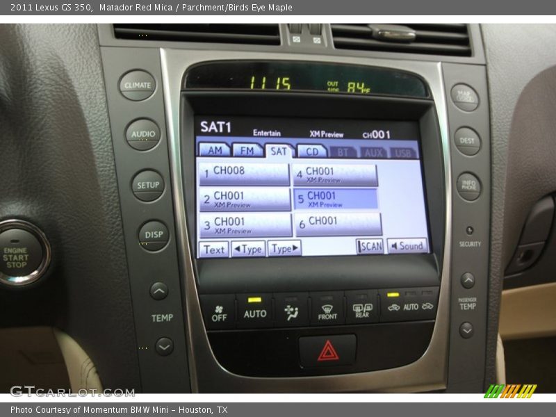 Matador Red Mica / Parchment/Birds Eye Maple 2011 Lexus GS 350