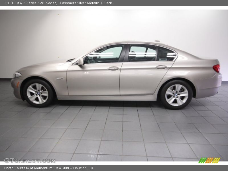 Cashmere Silver Metallic / Black 2011 BMW 5 Series 528i Sedan