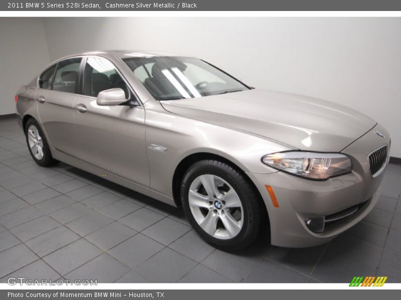 Cashmere Silver Metallic / Black 2011 BMW 5 Series 528i Sedan