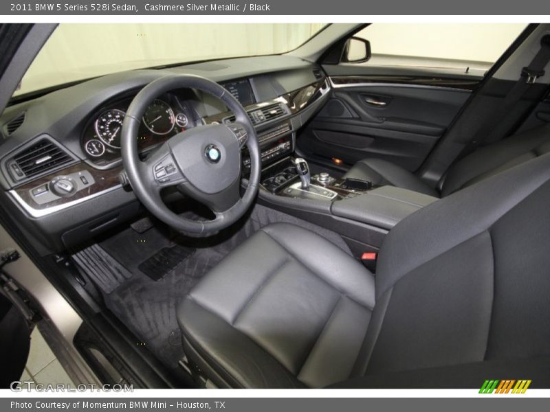Cashmere Silver Metallic / Black 2011 BMW 5 Series 528i Sedan