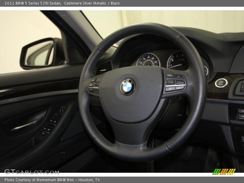 Cashmere Silver Metallic / Black 2011 BMW 5 Series 528i Sedan