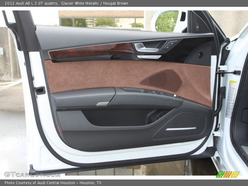 Glacier White Metallic / Nougat Brown 2013 Audi A8 L 3.0T quattro