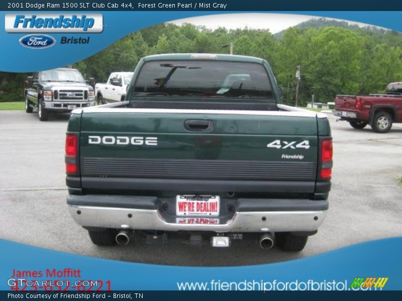 Forest Green Pearl / Mist Gray 2001 Dodge Ram 1500 SLT Club Cab 4x4