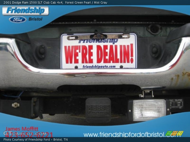 Forest Green Pearl / Mist Gray 2001 Dodge Ram 1500 SLT Club Cab 4x4
