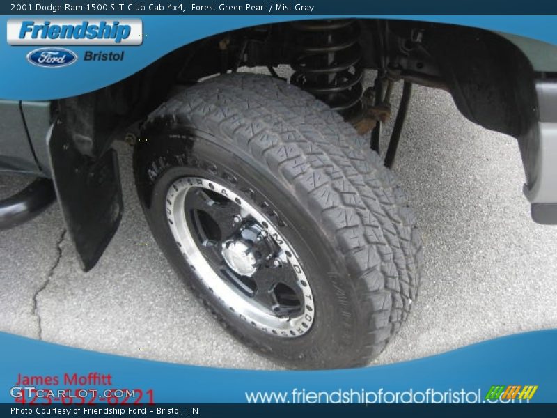 Forest Green Pearl / Mist Gray 2001 Dodge Ram 1500 SLT Club Cab 4x4