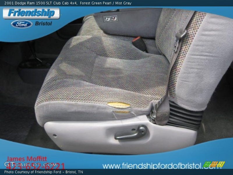 Forest Green Pearl / Mist Gray 2001 Dodge Ram 1500 SLT Club Cab 4x4