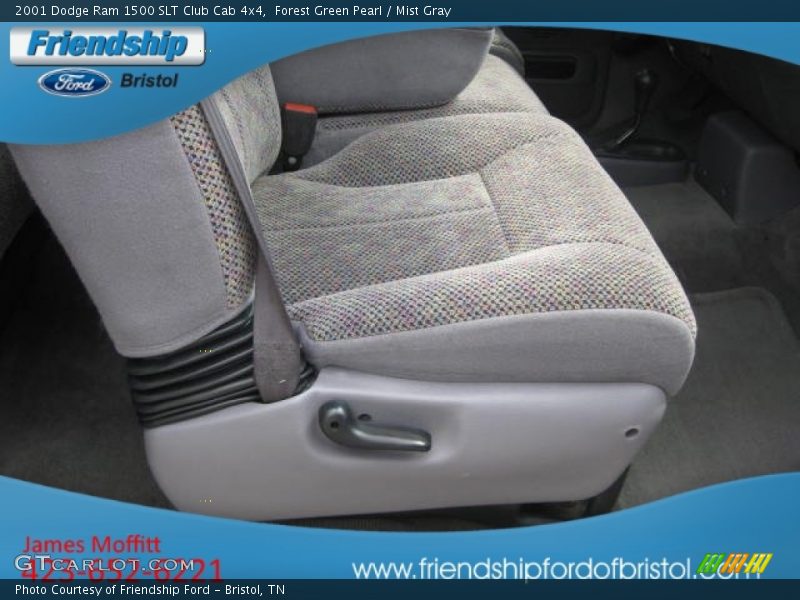 Forest Green Pearl / Mist Gray 2001 Dodge Ram 1500 SLT Club Cab 4x4