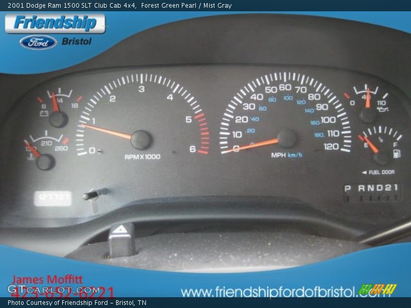 Forest Green Pearl / Mist Gray 2001 Dodge Ram 1500 SLT Club Cab 4x4