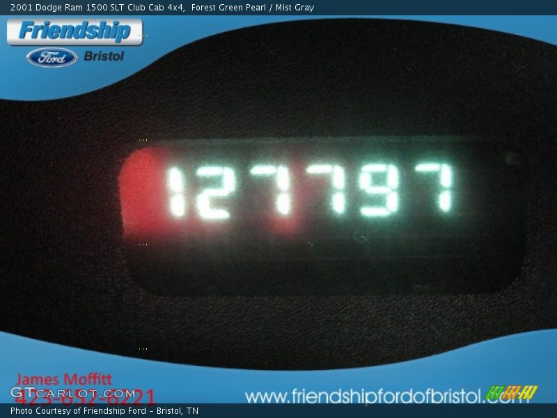 Forest Green Pearl / Mist Gray 2001 Dodge Ram 1500 SLT Club Cab 4x4