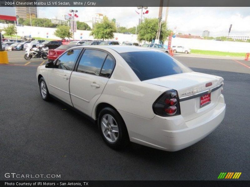 White / Gray 2004 Chevrolet Malibu LS V6 Sedan