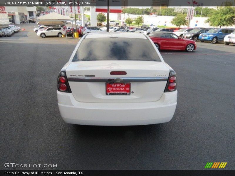 White / Gray 2004 Chevrolet Malibu LS V6 Sedan