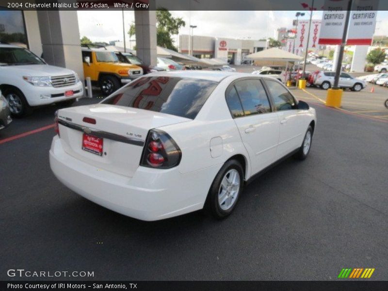 White / Gray 2004 Chevrolet Malibu LS V6 Sedan