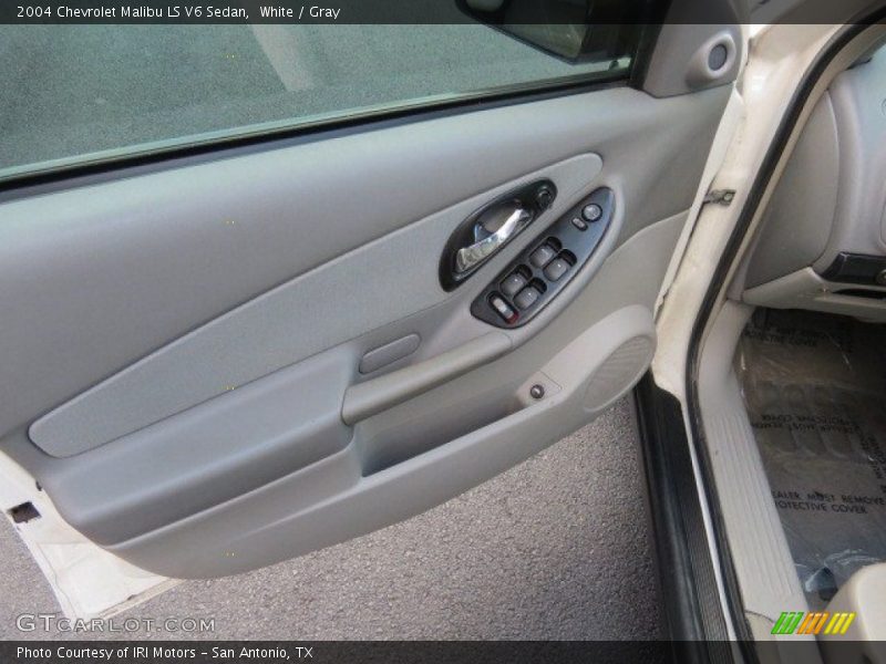 White / Gray 2004 Chevrolet Malibu LS V6 Sedan