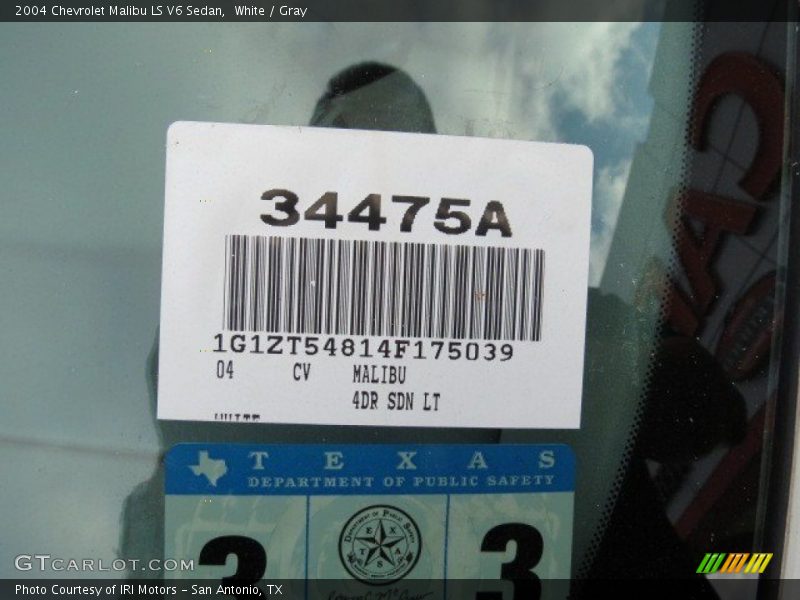 White / Gray 2004 Chevrolet Malibu LS V6 Sedan
