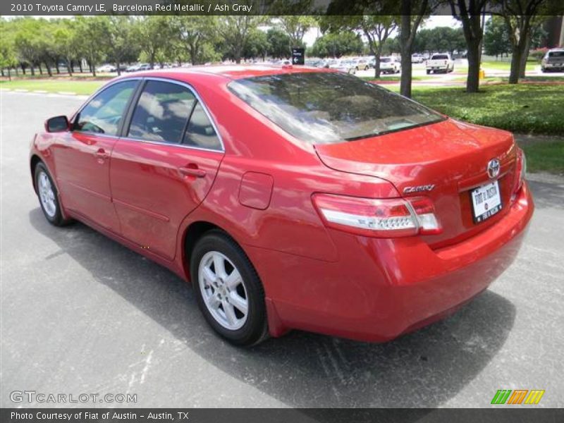 Barcelona Red Metallic / Ash Gray 2010 Toyota Camry LE